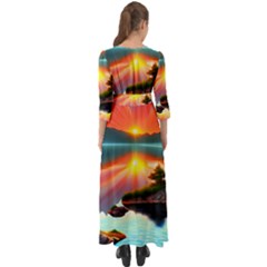 Button Up Boho Maxi Dress 