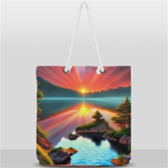 Full Print Rope Handle Tote (Large) 
