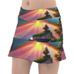 Sunset Over A Lake Classic Tennis Skirt