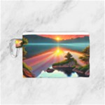 Sunset Over A Lake Canvas Cosmetic Bag (Small)