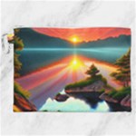 Sunset Over A Lake Canvas Cosmetic Bag (XXL)