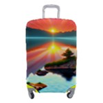 Sunset Over A Lake Luggage Cover (Small)