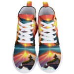 Sunset Over A Lake Women s Lightweight High Top Sneakers