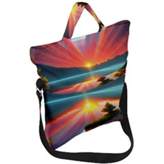 Fold Over Handle Tote Bag 