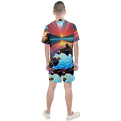 Men s Mesh T-Shirt and Shorts Set 