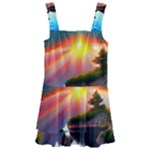 Sunset Over A Lake Kids  Layered Skirt Swimsuit