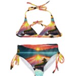 Sunset Over A Lake Kids  Classic Bikini Set