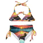 Sunset Over A Lake Kids  Classic Bikini Set