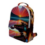 Sunset Over A Lake Flap Pocket Backpack (Large)