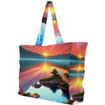 Sunset Over A Lake Simple Shoulder Bag