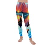 Sunset Over A Lake Kids  Lightweight Velour Leggings