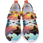 Sunset Over A Lake Women s Velcro Strap Shoes