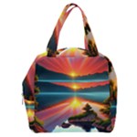 Sunset Over A Lake Boxy Hand Bag