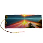 Sunset Over A Lake Roll Up Canvas Pencil Holder (S)