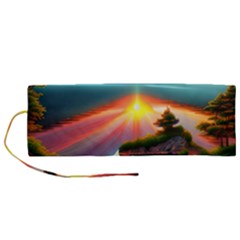 Sunset Over A Lake Roll Up Canvas Pencil Holder (M) from ArtsNow.com