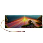 Sunset Over A Lake Roll Up Canvas Pencil Holder (M)