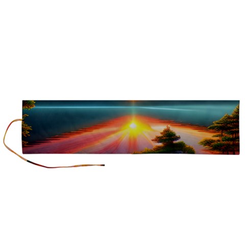 Sunset Over A Lake Roll Up Canvas Pencil Holder (L) from ArtsNow.com