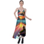 Sunset Over A Lake Tie Back Maxi Dress