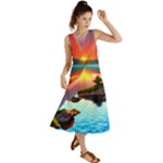 Sunset Over A Lake Summer Maxi Dress