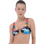 Sunset Over A Lake Ring Detail Bikini Top