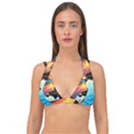 Sunset Over A Lake Double Strap Halter Bikini Top