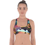 Sunset Over A Lake Cross Back Hipster Bikini Top 