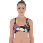 Sunset Over A Lake Cross Back Hipster Bikini Top 