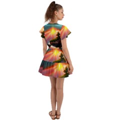 Flutter Sleeve Wrap Dress 