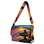 Sunset Over A Lake Full Print Messenger Bag (M)