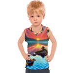 Sunset Over A Lake Kids  Sport Tank Top