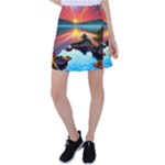 Sunset Over A Lake Tennis Skirt