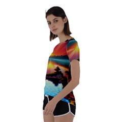 Short Sleeve Open Back T-Shirt 