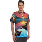 Sunset Over A Lake Men s Polo Tee