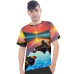 Sunset Over A Lake Men s Sport Top