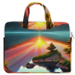 Sunset Over A Lake MacBook Pro 13  Double Pocket Laptop Bag