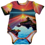 Sunset Over A Lake Baby Short Sleeve Bodysuit