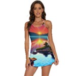 Sunset Over A Lake 2-in-1 Flare Activity Dress