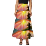 Sunset Over A Lake Tiered Ruffle Maxi Skirt