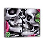 Black Skulls Red Roses Deluxe Canvas 14  x 11  (Stretched)