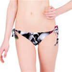 Black Skulls Red Roses Bikini Bottoms