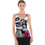 Black Skulls Red Roses Tank Top