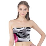 Black Skulls Red Roses Tube Top