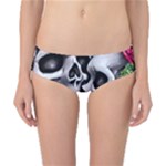 Black Skulls Red Roses Classic Bikini Bottoms