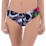 Black Skulls Red Roses Reversible Classic Bikini Bottoms