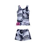 Black Skulls Red Roses Kids  Boyleg Swimsuit