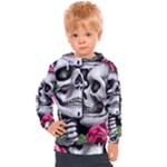 Black Skulls Red Roses Kids  Hooded Pullover