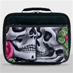 Black Skulls Red Roses Lunch Bag