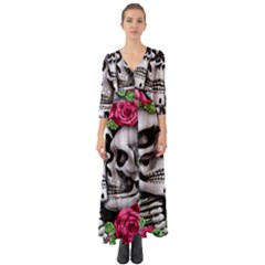 Button Up Boho Maxi Dress 