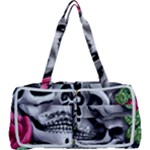 Black Skulls Red Roses Multi Function Bag