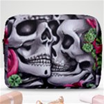 Black Skulls Red Roses Make Up Pouch (Large)